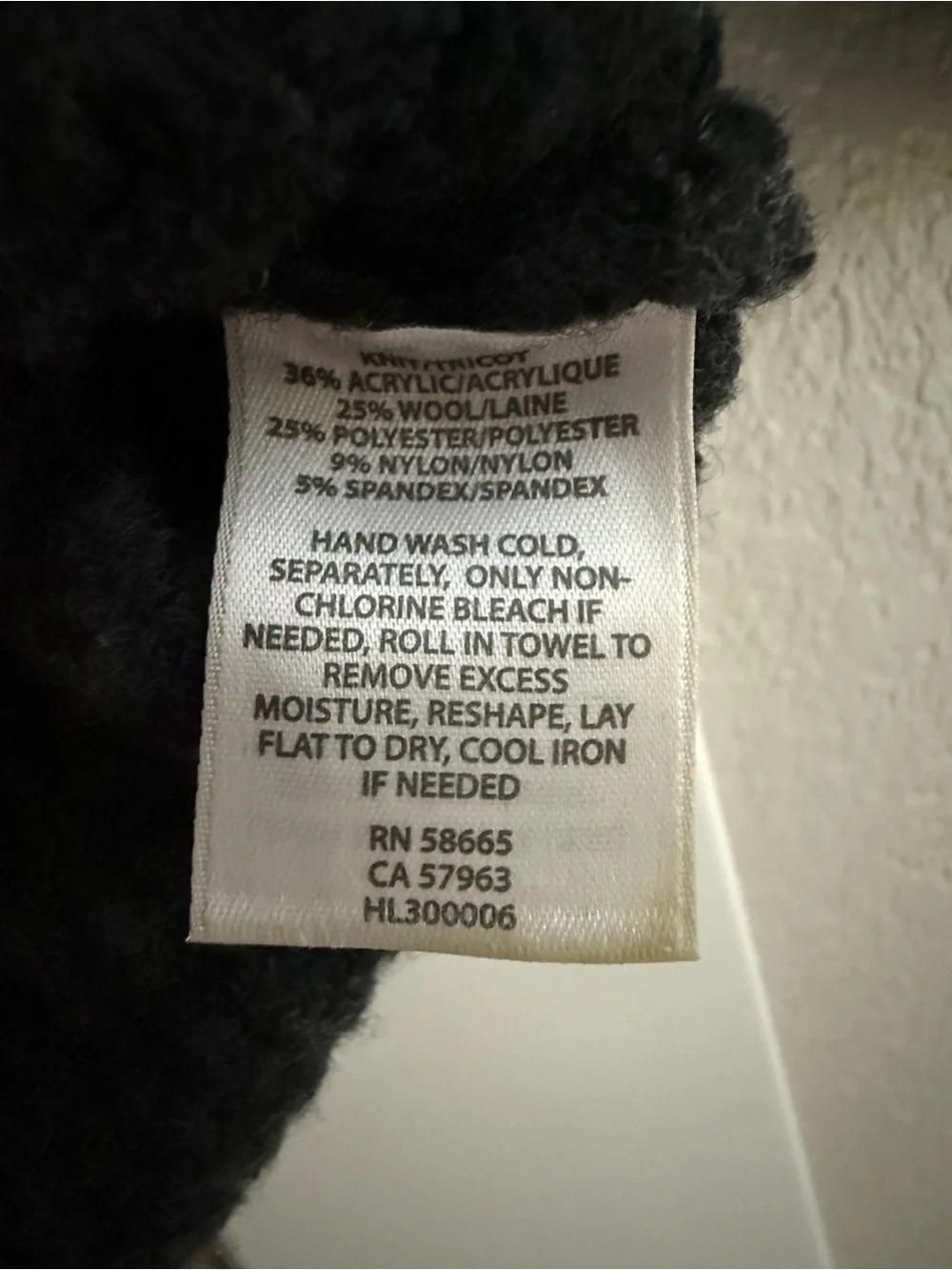 Chelsea28 Black Chunky Knit Zip Back Sweater Wool Blend